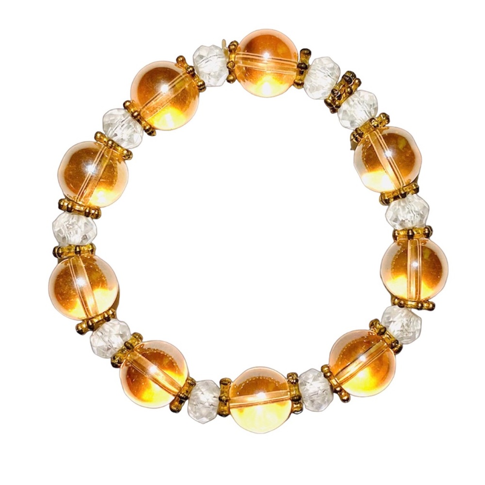 Gold AURA  Bracelet Aura Power Joy Happiness Love Stretchable